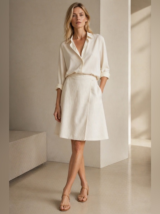 MaxMara Dresses & Skirts - Weekend Max Mara Ivory A-Line Cream Skirt Pockets Side Zip Medium US 6-8